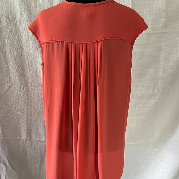 Chelsea28 Orange Blouse Size Medium Hi-Low Tank Style Work Wear - 0352 - Picture 4 of 5